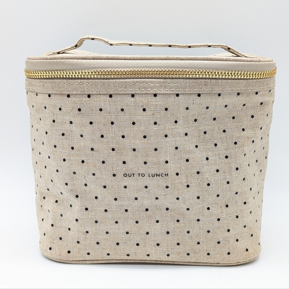 kate spade Other - Kate Spade cream black polka dot Out To Lunch small lunch bag